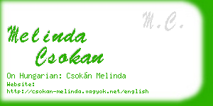 melinda csokan business card
