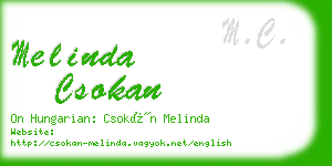 melinda csokan business card